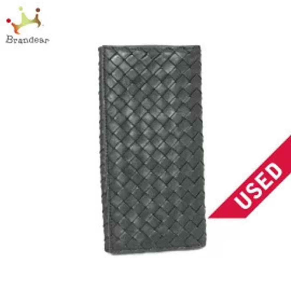 BOTTEGA VENETA Intrecciato Billfold Black Leather